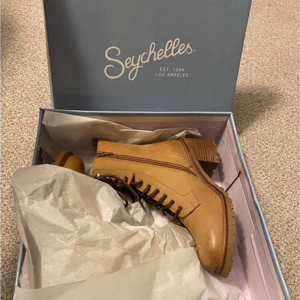 Seychelles Tan Leather Ankle Boots